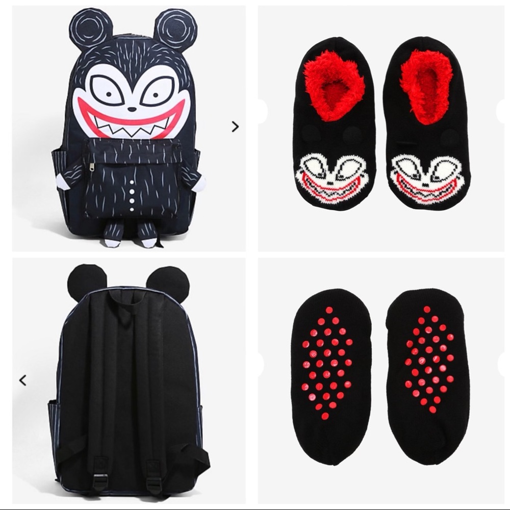 NBC - Scary Vampire Teddy backpack and slippers set